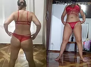 bbw milf slut strips and dances