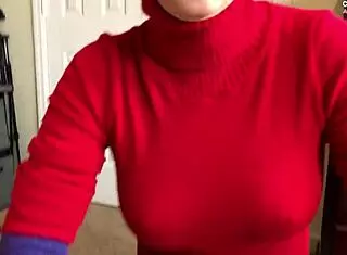 Step Mommy's Purple Gloves Tease With Handjob