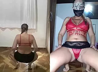 bbw milf slut strips and dances
