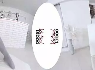 Kitty Rhapsody Experiences Intense Orgasm in Virtual Taboo Scene with Shaved Brunette from POV