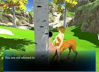 3D Game Features Female Centaur In Stamina Challenge With Monstergirl