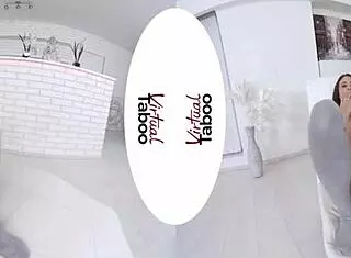 Kitty Rhapsody Experiences Intense Orgasm in Virtual Taboo Scene with Shaved Brunette from POV