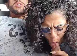 Latina amateur gives blowjob in POV session