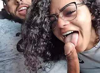 Latina amateur gives blowjob in POV session