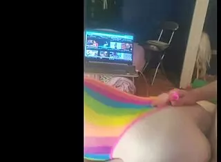 Tease me with your big ass and dildo, sexy girlfriend.