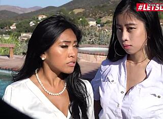 Letsdoeit - 大屁股亚洲青少年泳池边惊喜顾客