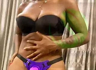 juicy pussy play leads to strap-on fun