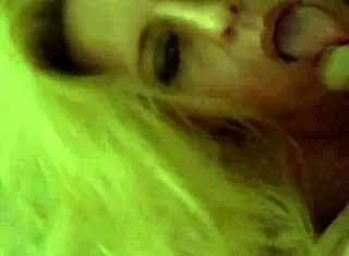 Wife gives second blowjob with big tits.