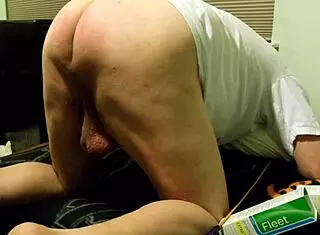 Husband faces femdom punishment with spanking and enema