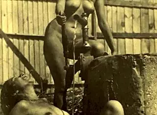 In my secret life, vintage lesbians explore passionate desires