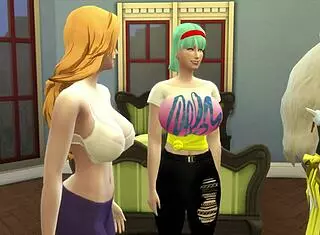 Sesshomaru seduces Bulma and Rangiku for hot threesome 😏