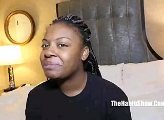 Fresh newbie Ebony Lashay feels intense pleasure in ghetto pussy series with big ass.