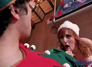 Jerkmate X-Mas Compilation with Hot Redhead Action