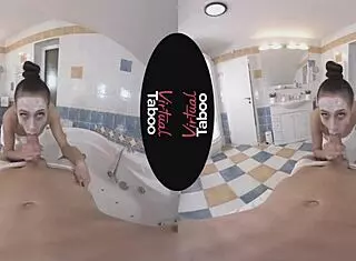 Virtual taboo party time, pov exploring shaved areas and curves inside.