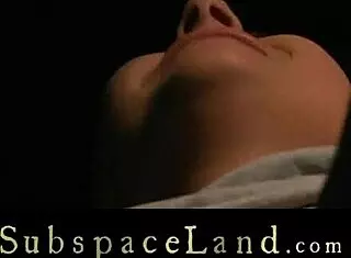 young teen submits in bdsm bondage with toys and cumshot