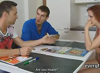 Man, this bankrupt guy lets his mate bang his ex-girlfriend for cash. What a wild deal!