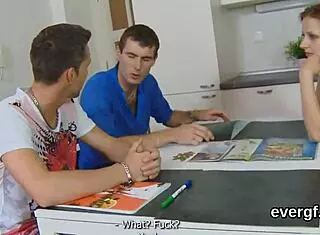 Man, this bankrupt guy lets his mate bang his ex-girlfriend for cash. What a wild deal!