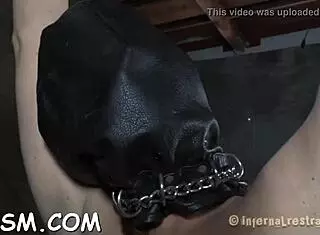 punishing brunette slave with toys