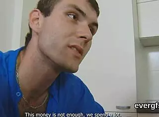 Man, this bankrupt guy lets his mate bang his ex-girlfriend for cash. What a wild deal!