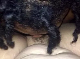 Licking pussy and ass teasingly.