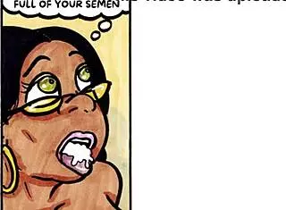 Uncensored BBW Comic Character Swallows Huge Load