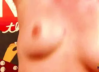 blonde woman enjoys public screwing at party