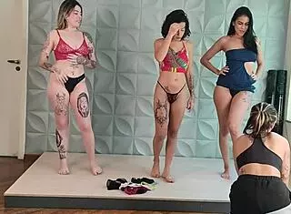 i recorded backstage the girls at himeros mansion changing panties and dominating each other