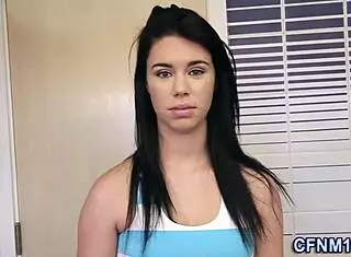 feeling the rush of a clothed teen's blowjob and cumshot