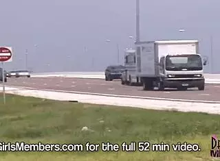 Cora and Kendra flash nude in Tampa