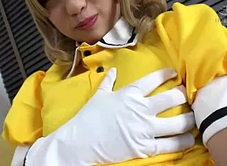 Cosplay Cafe Clerk Masturbates and Delivers Intense Blowjob Action.
