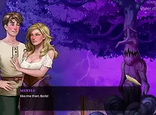 crazy big tits blonde chops wooden dick hard