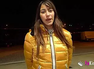 Public deepthroat and doggystyle with hot Mexican babe Jennifer