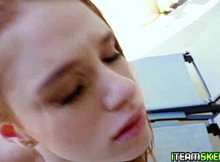 Sugar Stepdaddy Licks Scarlett Snow's Teen Pussy From Behind By Pool