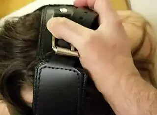 Deepthroat blowjob with mask on is so intense