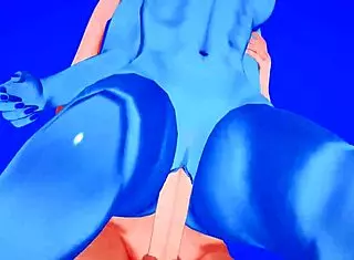 Undertale Lucky Guy Creampies Undyne on Beach in Hentai