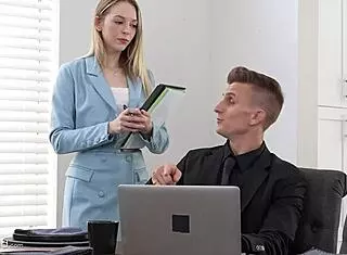 skinny blonde moans loudly fucking big cock