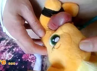 eronekokun punishes his mlp plush sexslave applejack with intense shibari bondage