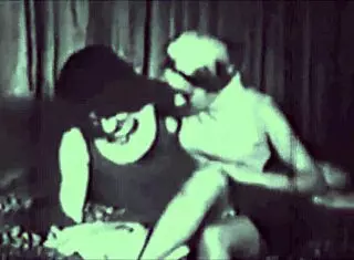 man in drag explores vintage secrets in retro setting