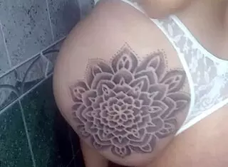 Petite Latina Teen Risks Brother's Shower for Milk Bath Masturbation