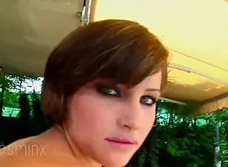 Deepthroat bitch with puffy pussy gets fucked hard and swallows cum 😈