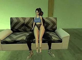Big black monster cock dominates in interracial 3d game scenario