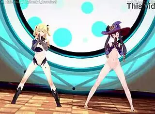 Genshin Impact MMD Kesha Timber With Characters