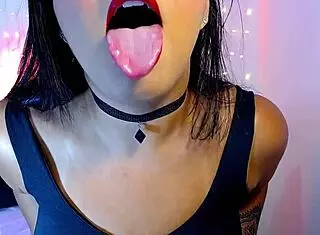 European wife guides jerk off in her used panties for cum eating