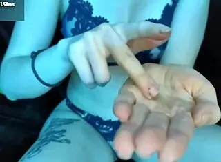 Latina petite babe instructs wet masturbation using toys