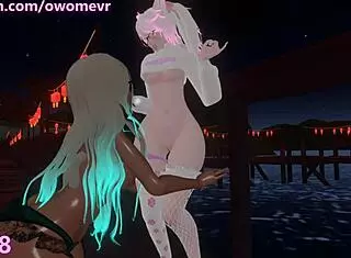 Intense Edging Led To Explosive Orgasms In VRChat Futanari Group Bang