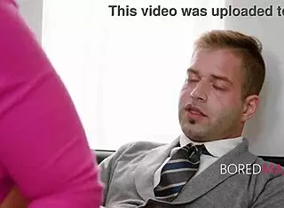 Hey, the ceo is helping her employee with some office fucking to improve his performance.