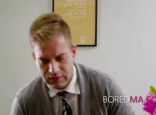 Hey, the ceo is helping her employee with some office fucking to improve his performance.