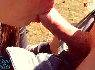 Teacher tears pantyhose in rough doggystyle, gets caught with cumshot on them outdoors