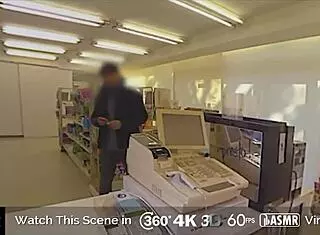 JAV VR Asian girlfriend's public invasion exposing natural tits, pussy in panties and shoes