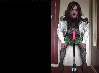 bisexual crossdresser prefers real cock over machine in filming session part 30